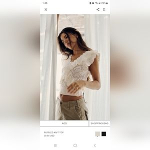 Zara ruffled knit top